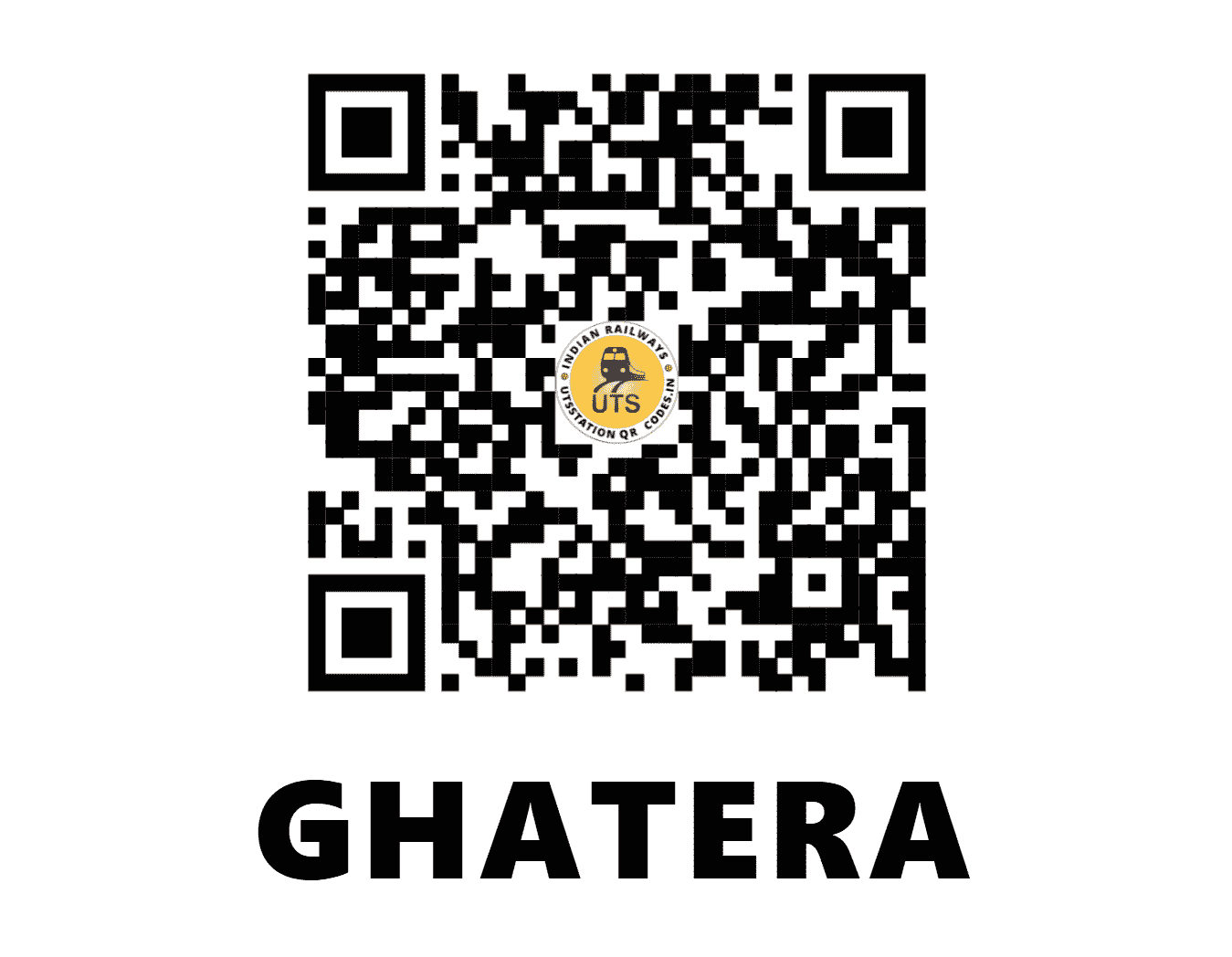 UTS QR Code for GHATERA - GEA - WC (MADHYA PRADESH)